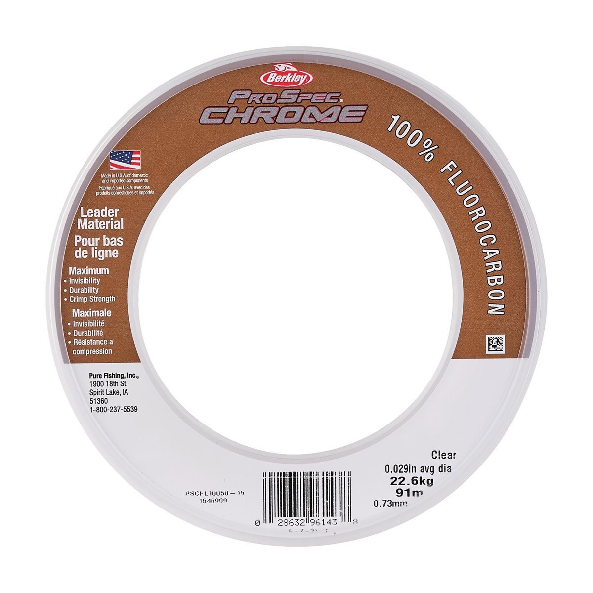 Berkley ProSpec Chrome 100% Fluorocarbon Leader (200 lb / 33 yd)